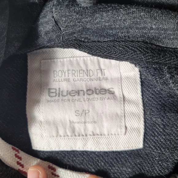 Charcoal Hoodie with Red and White Trim - Picture 5 of 5